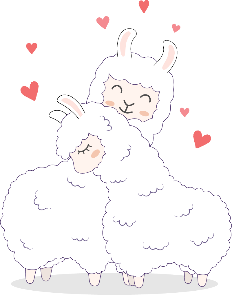 Χαλί με εκτύπωση ζώου αγαπημένα λάμα - TenStickers