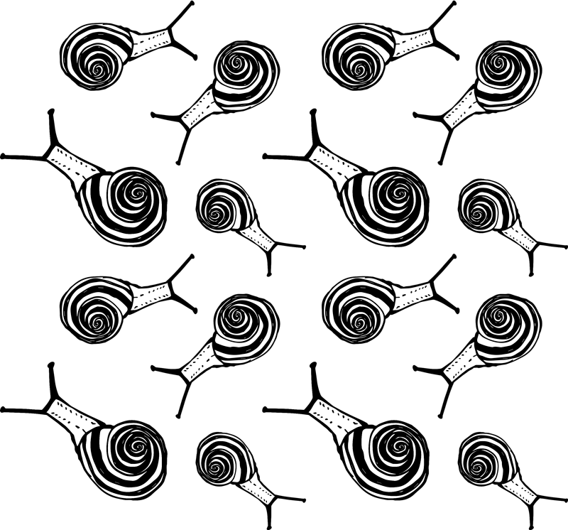 Χαλί με εκτύπωση ζώου Σαλιγκαριών πακέτο - TenStickers
