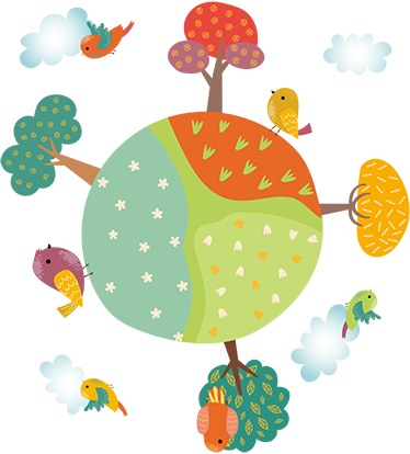 Χαλί με εκτύπωση ζώου Λευκός κύκλος Άνοιξης - TenStickers