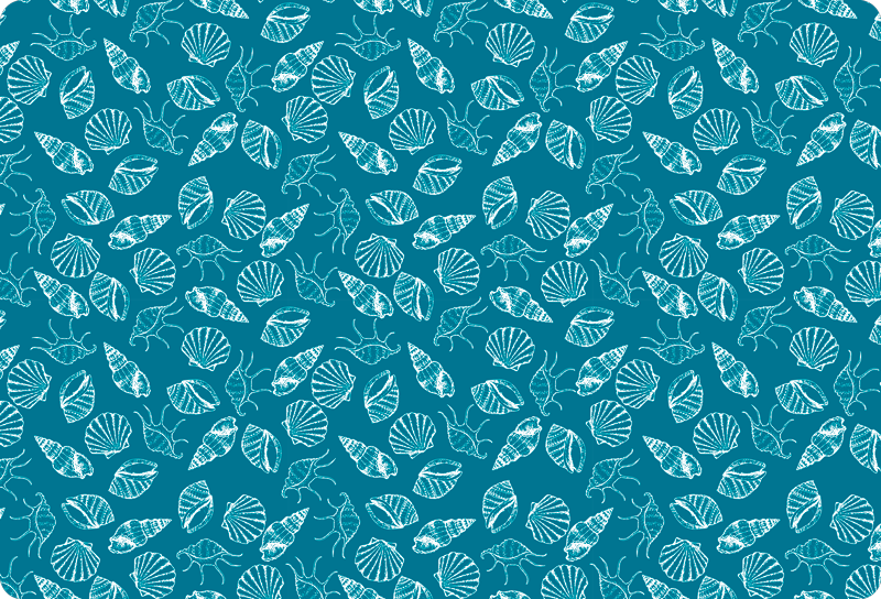 Χαλί με εκτύπωση ζώου θαλάσσιων κοχυλιών - TenStickers