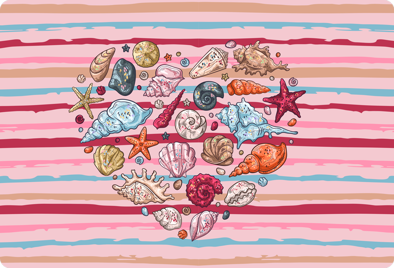 Χαλί με εκτύπωση ζώου Θάλασσα αγάπη - TenStickers