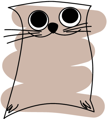 Χαλί με εκτύπωση ζώου καφέ βαμμένη γάτα - TenStickers