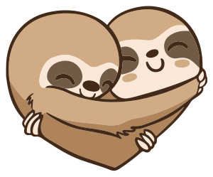 Xαλί με εκτύπωση ζώου καρδιάς από anime βραδύποδα - TenStickers