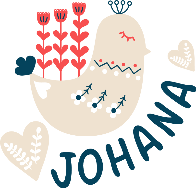 Χαλί με εκτύπωση ζώου με προσωπικό πουλί Νόρντικ - TenStickers