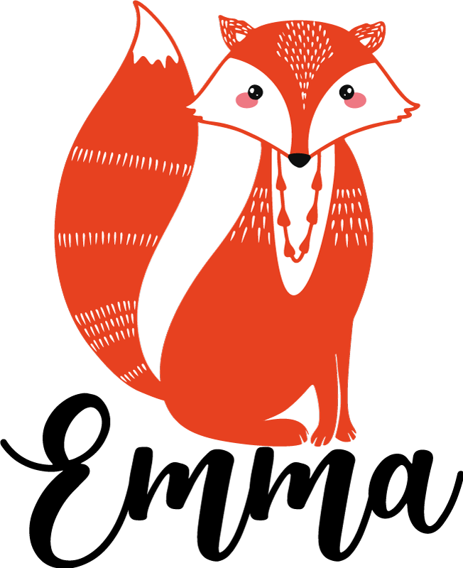 Χαλί με εκτύπωση ζώου αρκούδα Νόρντικ με όνομα - TenStickers