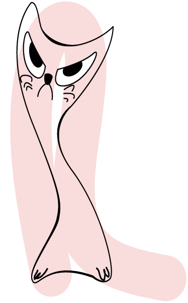 Χαλί με εκτύπωση ζώου θυμωμένη σιλουέτα - TenStickers