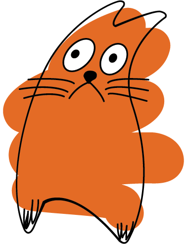 Χαλί με εκτύπωση ζώου πορτοκαλί αυθεντική σιλουέτα - TenStickers