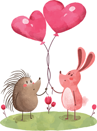 Χαλί με εκτύπωση ζώου Αγαπητοί Ζωικοί Σύντροφοι - TenStickers