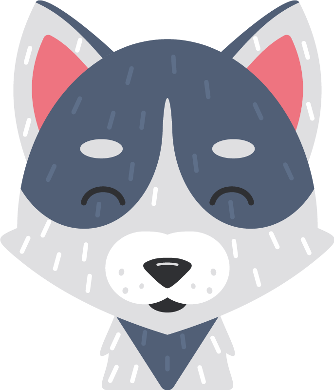 Χαλί με εκτύπωση ζώου Χαρούμενο Πρόσωπο Ζώου - TenStickers