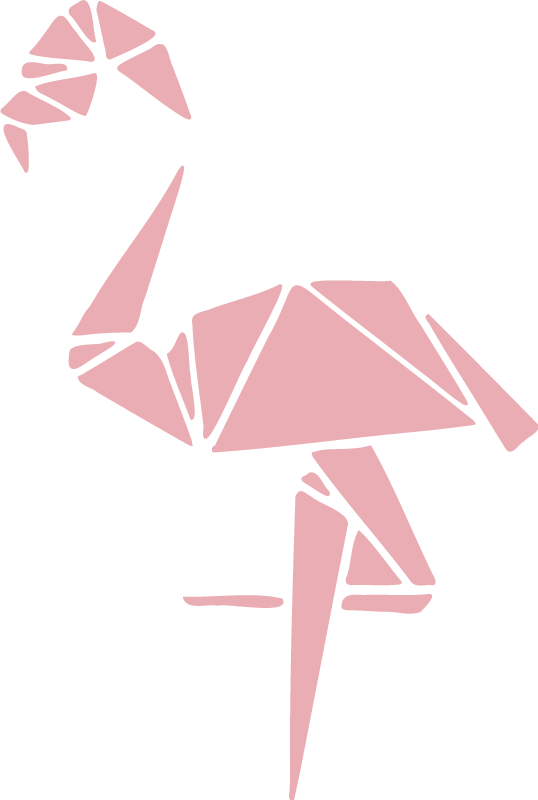 Χαλί με εκτύπωση ζώου σε στυλάτο σχέδιο φλαμίνγκο - TenStickers