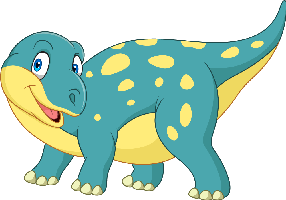 Xαλί με εκτύπωση ζώου Χαρούμενος Κινούμενος Δεινόσαυρος - TenStickers