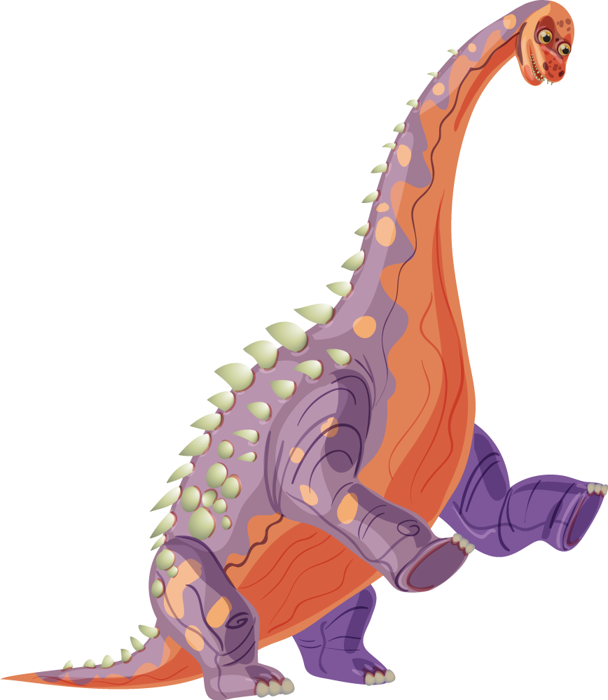 Χαλί με εκτύπωση ζώου Χρωματικός Δεινόσαυρος - TenStickers