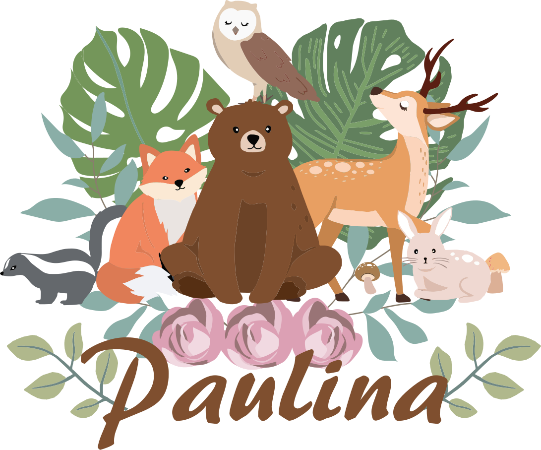 Χαλί με εκτύπωση ζώου Συγκέντρωση Δασικών Ζώων - TenStickers