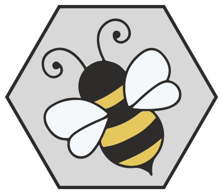 Χαλί με εκτύπωση ζώου σχέδιο με εξάγωνα μέλισσας - TenStickers