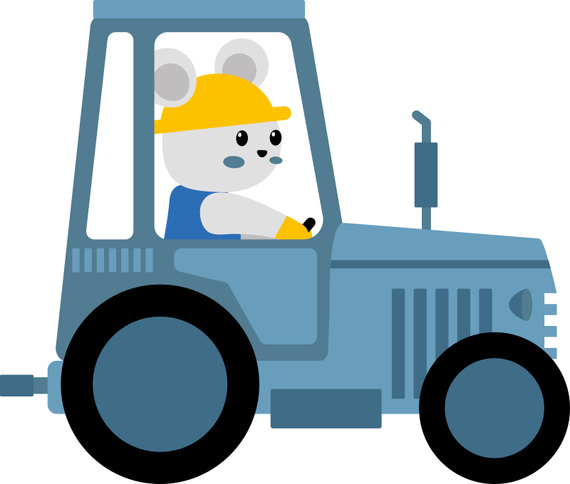 Χαλί με εκτύπωση ζώου Γλυκός Αρκούδος Αγρότης - TenStickers