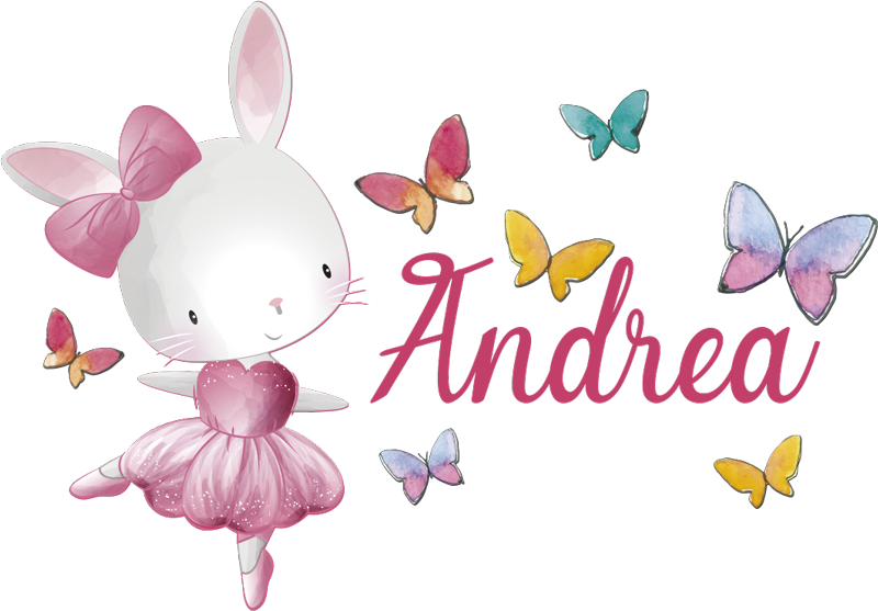 Χαλί με εκτύπωση ζώου χορεύτρια μπαλέτου - TenStickers