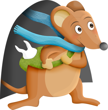 Xαλί με εκτύπωση ζώου ποντίκι με δόντια - TenStickers