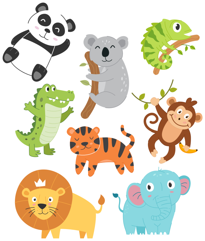 Χαλί με εκτύπωση ζώου σχέδια ζώων φθινοπώρου - TenStickers