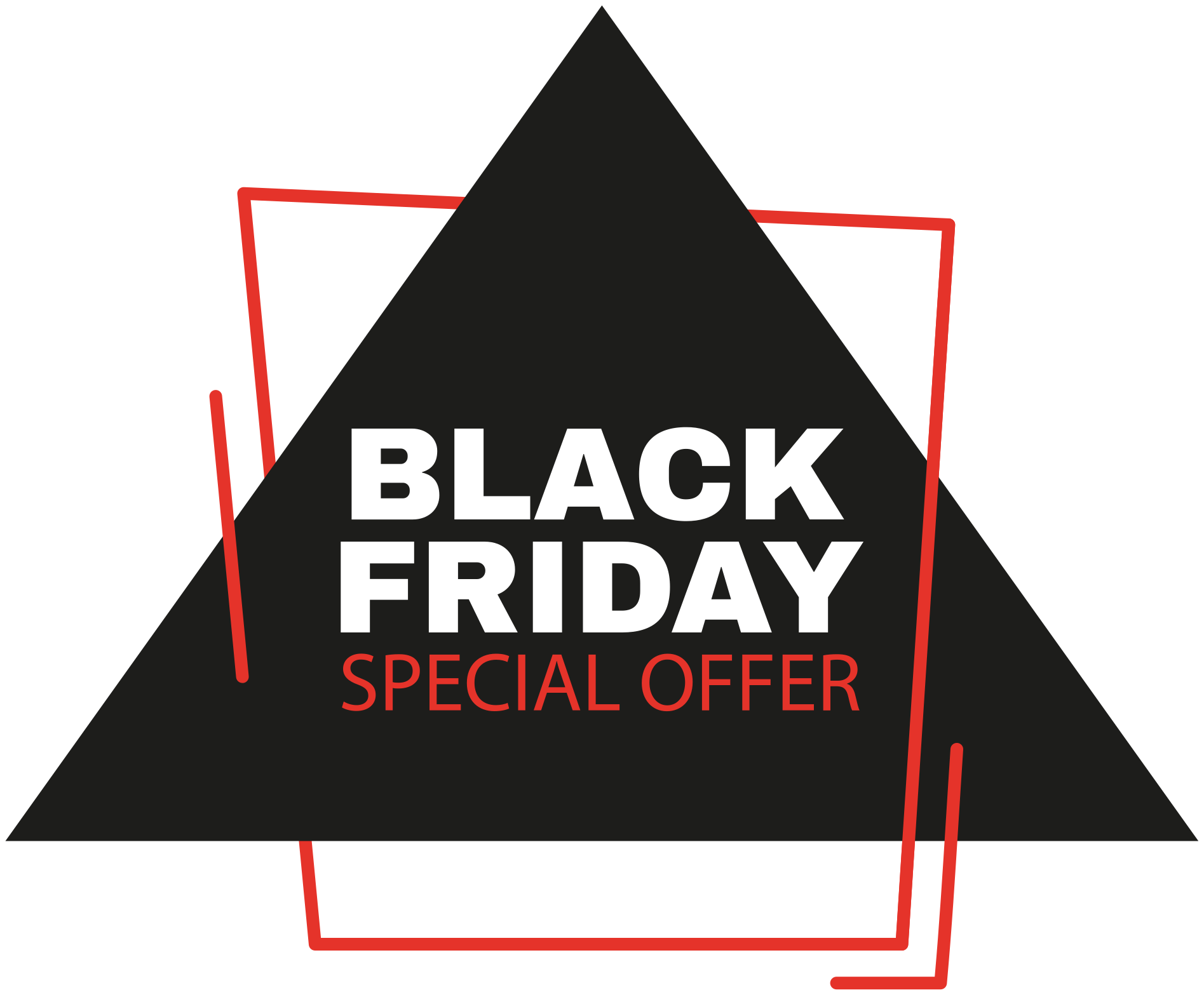 Μαύρο χαλί βινυλίου Παρασκευής για black friday - TenStickers