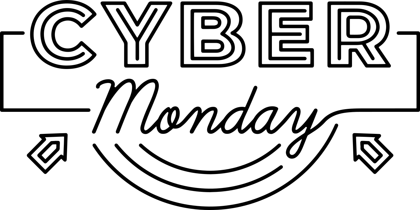 Μαύρο χαλί βινυλίου Παρασκευής βέλη cyber monday - TenStickers