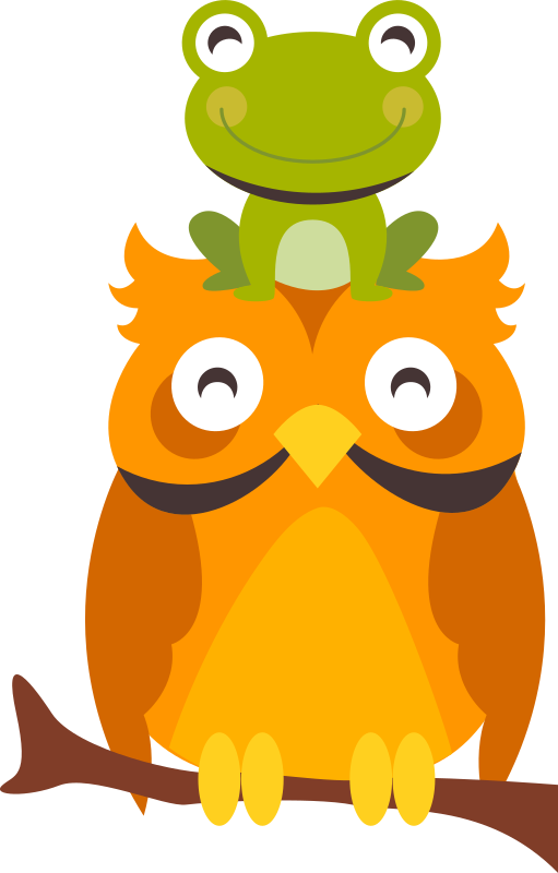 Χαλί με εκτύπωση ζώου με παιχνιδιάρικους χαρακτήρες - TenStickers