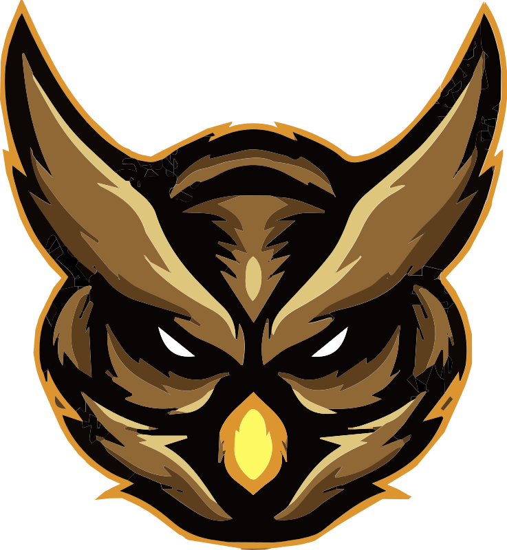 Xαλί με εκτύπωση ζώου Σφοδρό Έμβλημα Κουκουβάγιας - TenStickers