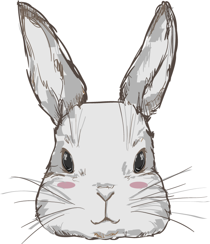 Χαλί με εκτύπωση ζώου Κουκλίστικο Κουνελάκι - TenStickers