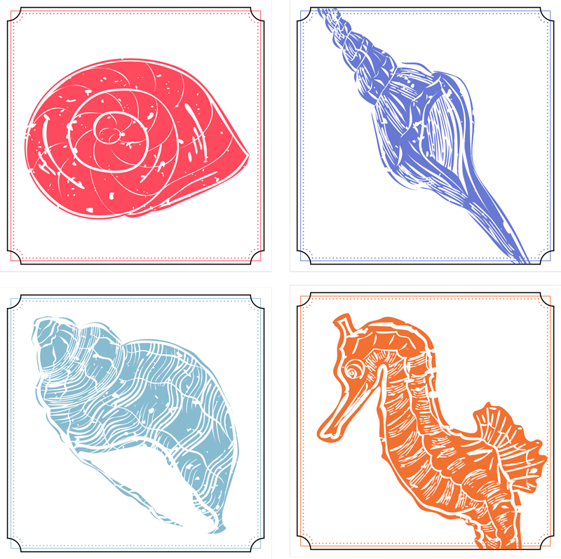 Χαλί βινυλίου με λουλούδια θαλάσσιων ζωών - TenStickers