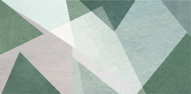 Χαλί γεωμετρικού σχεδιασμού σε φασκόμηλο πράσινο - TenStickers