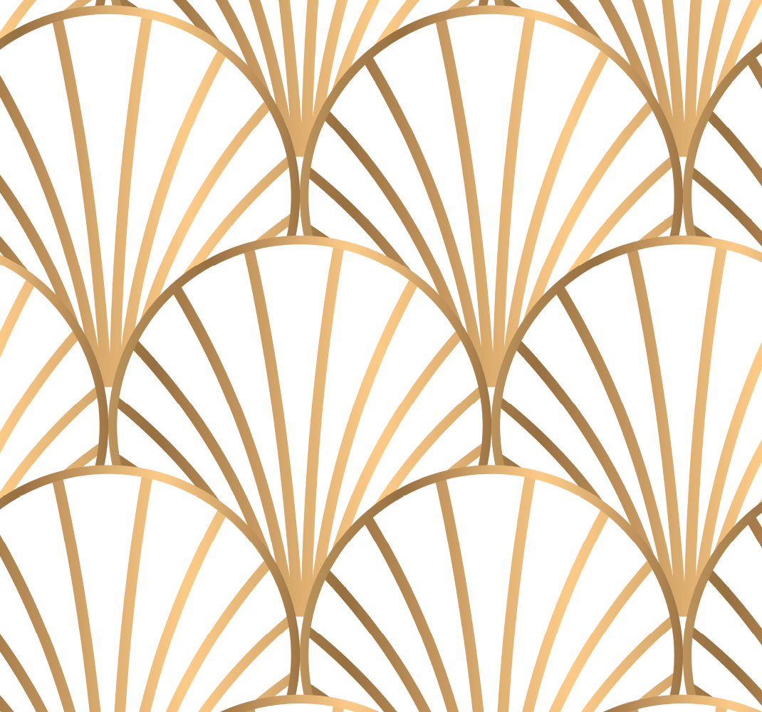 Χαλί κρεβατοκάμαρας art deco λευκό και χρυσό - TenStickers