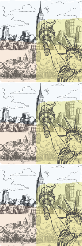 Χαλί κρεβατοκάμαρας vintage παλιό σχολείο nyc κολάζ - TenStickers