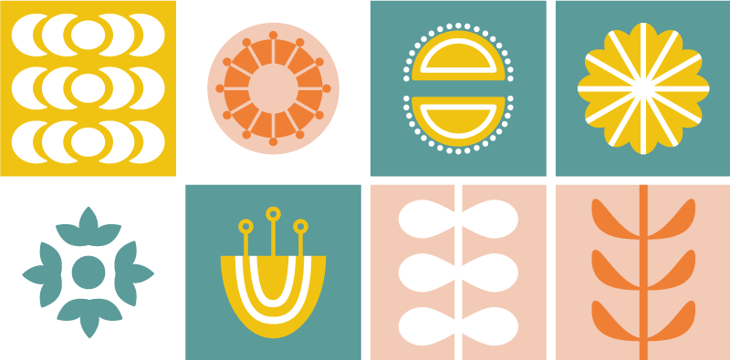 Χαλί γεωμετρικού σχεδιασμού Νορβηγικό πλακάκι - TenStickers