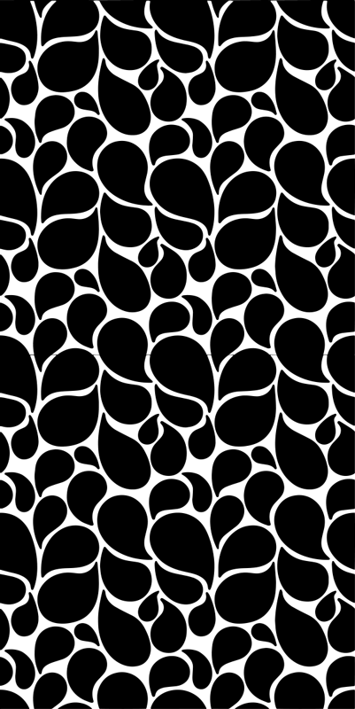 Xαλί γεωμετρικού σχεδιασμού σταγόνες νερού - TenStickers