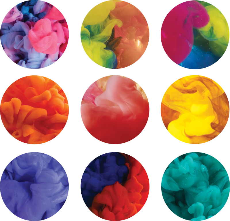 Χαλί γεωμετρικού σχεδιασμού σετ αυτοκόλλητα καπνού χρωμάτων - TenStickers