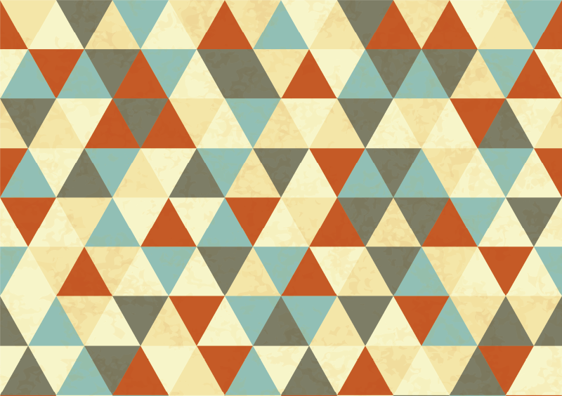 Χαλί γεωμετρικού σχεδιασμού με χρωματιστά τρίγωνα - TenStickers