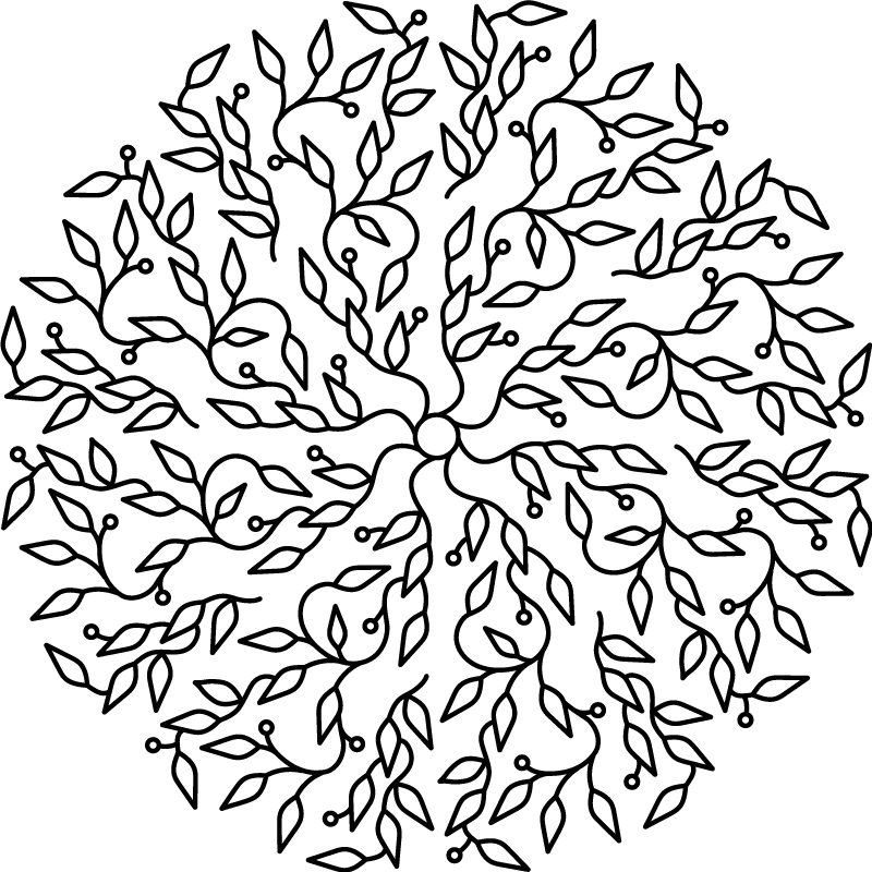 Χαλί γεωμετρικού σχεδιασμού Δέντρο της Ζωής Αφηρημένο - TenStickers