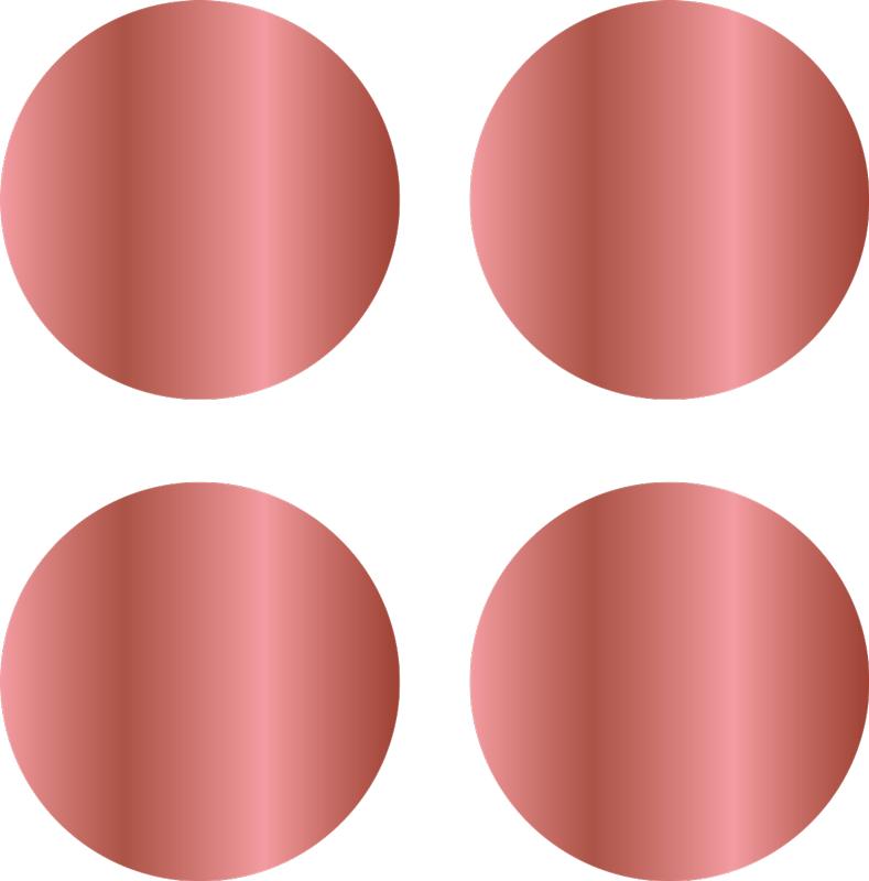 Χαλί γεωμετρικού σχεδιασμού ροζ χρυσό πουά - TenStickers