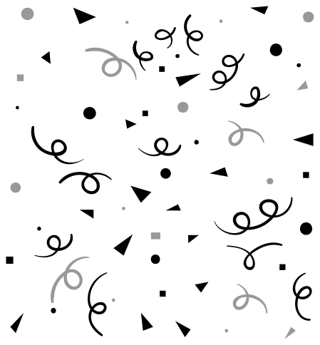 Χαλί γεωμετρικού σχεδιασμού σε μαύρο και γκρι κονφέτι - TenStickers