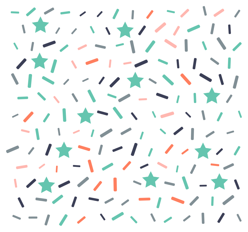 Χαλί γεωμετρικού σχεδιασμού Αστέρια και σπινθήρες κομφετί - TenStickers