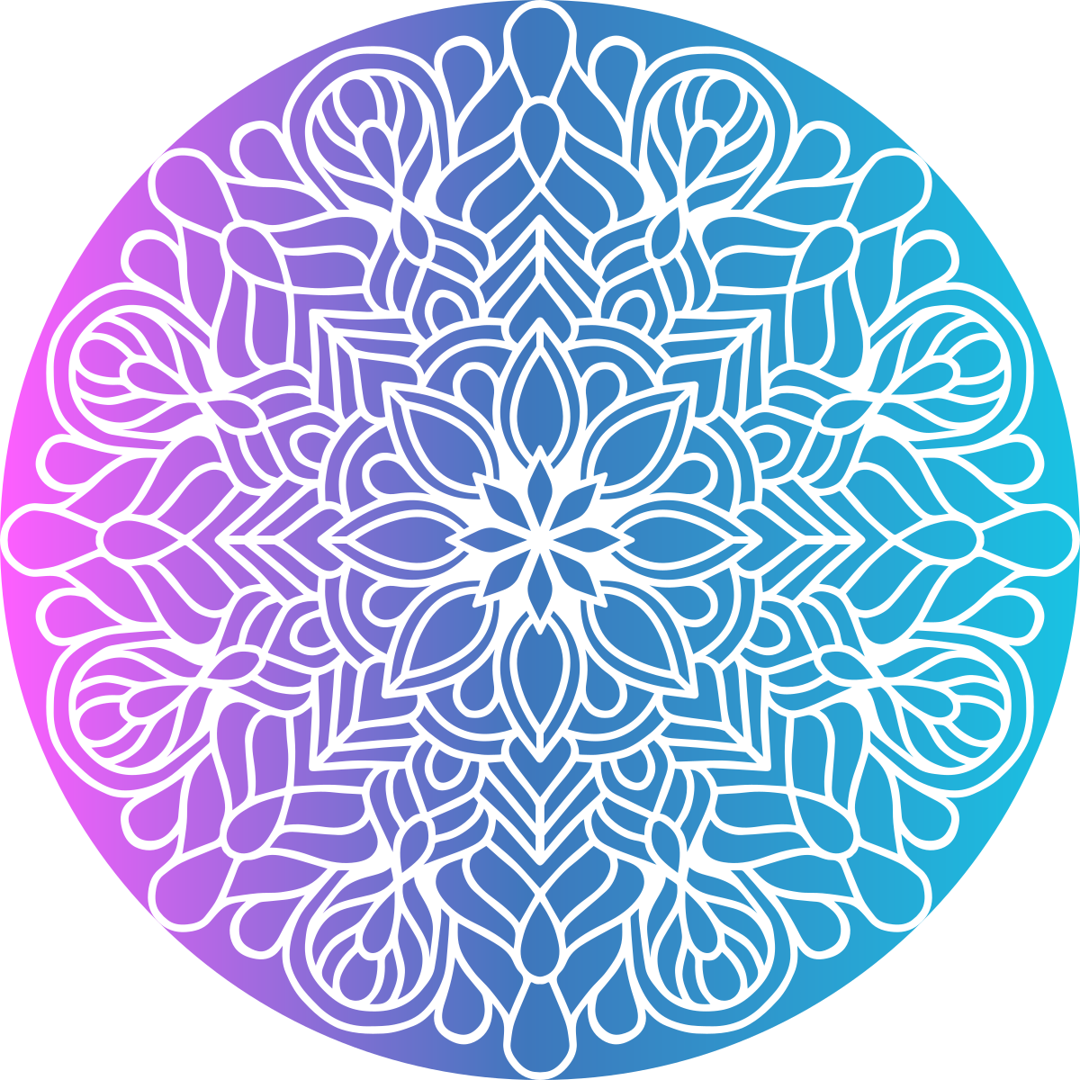 Χαλί γεωμετρικού σχεδιασμού με ζωντανό κυκλικό μοτίβο - TenStickers