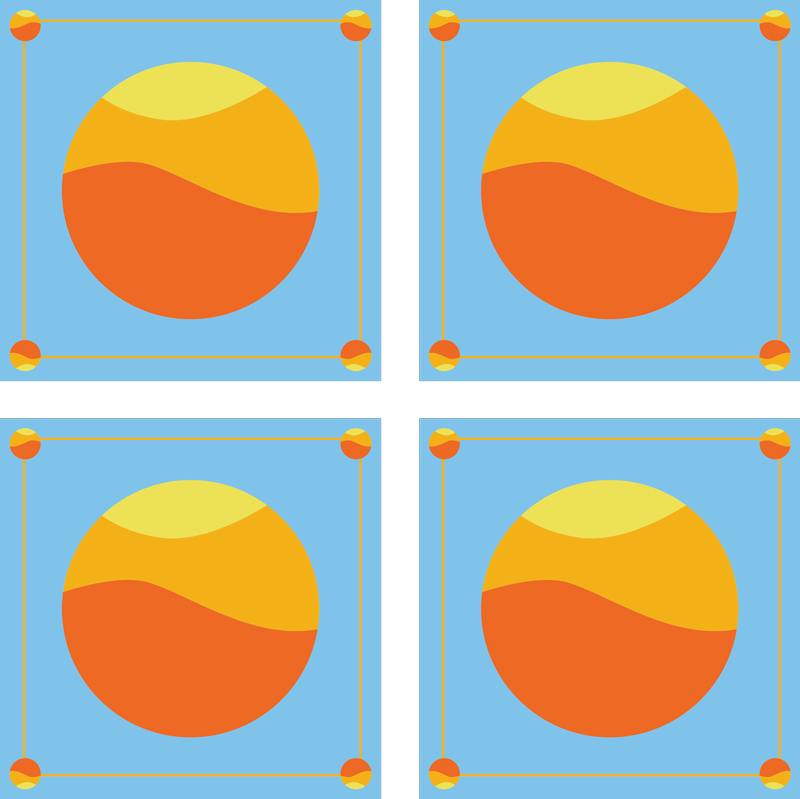 Χαλί γεωμετρικού σχεδιασμού πολύχρωμους γεωμετρικούς κύκλους - TenStickers