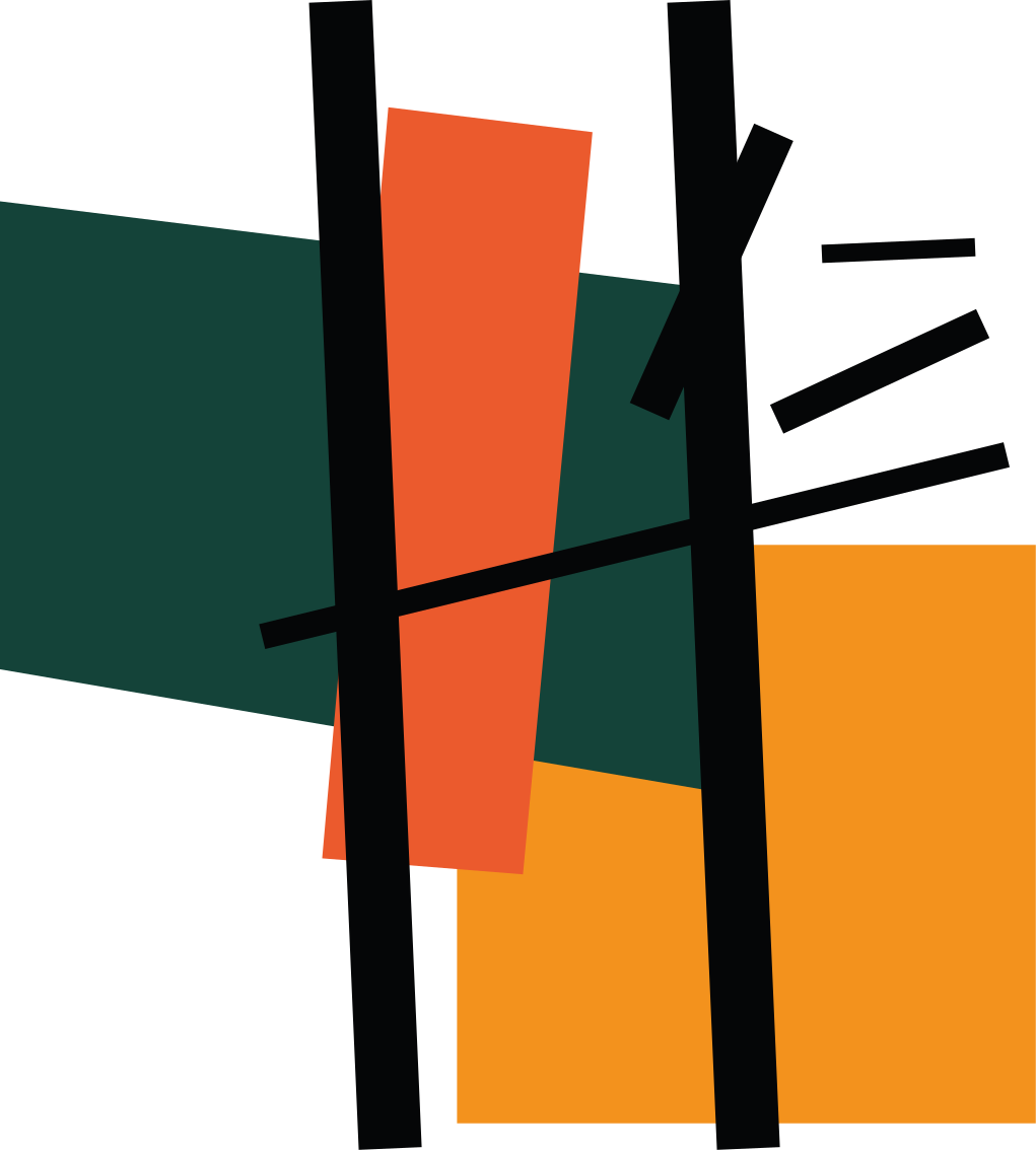 Χαλί γεωμετρικού σχεδιασμού με Αφηρημένα Χρωματικά Τμήματα - TenStickers