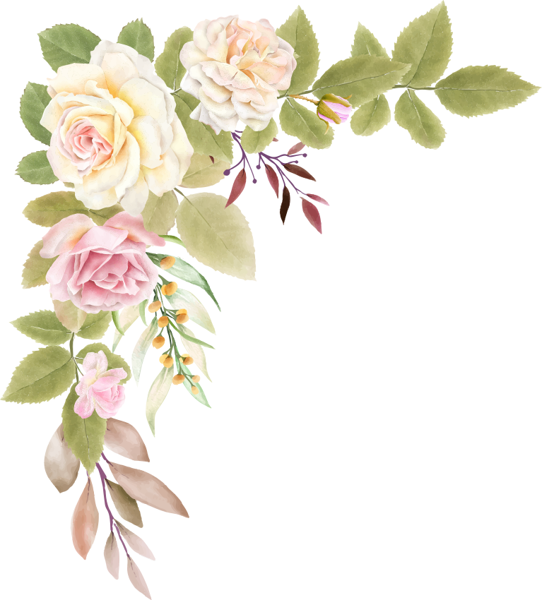 Χαλί κρεβατοκάμαρας ροζ και λευκές τριανταφυλλιές - TenStickers