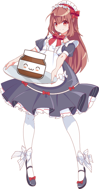 Παιδικό χαλί δαπέδου κορίτσι anime με nutella - TenStickers