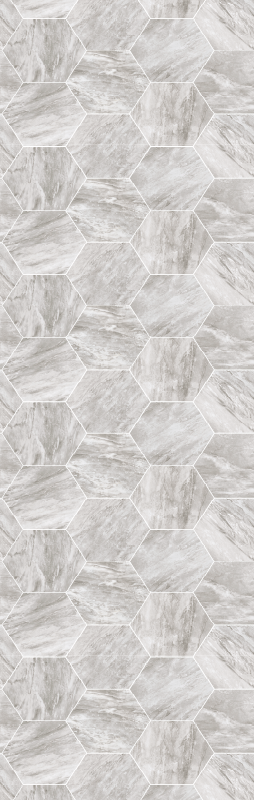 Χαλάκι μπάνιου με σχέδιο χρυσού μαρμάρου εξαγωνικό - TenStickers