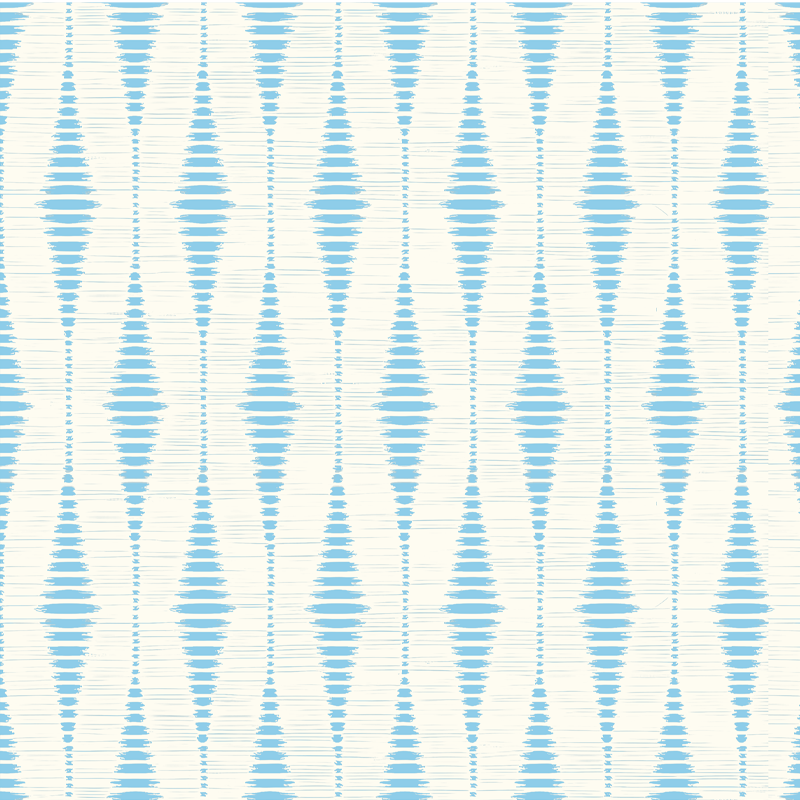 Χαλί γεωμετρικού σχεδιασμού σε ανοιχτό μπλε ραμπάουλ ικάτ - TenStickers