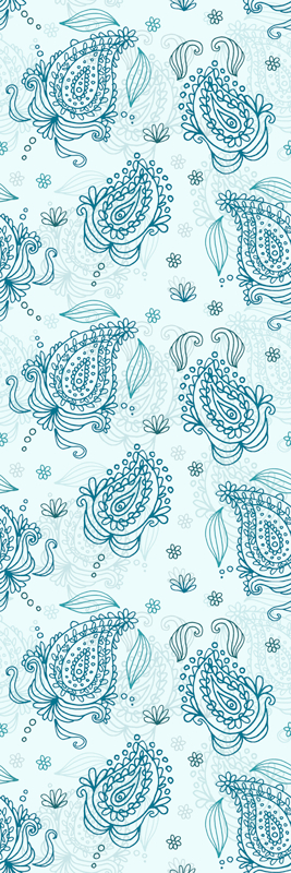 Χαλιά κουζίνας floral paisley Ψυγείο - TenStickers