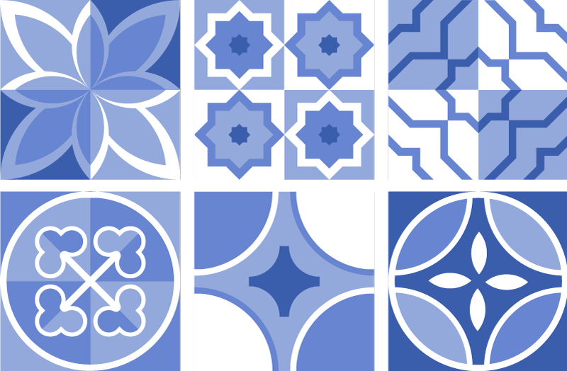 Χαλιά κουζίνας με πλακάκια azulejos cindito - TenStickers