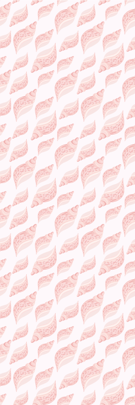 Χαλί κρεβατοκάμαρας με trendy ροζ σχέδιο κοχυλιών - TenStickers