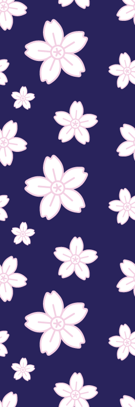 Χαλί κρεβατοκάμαρας με vintage μοτίβο μπλε φόντο - TenStickers